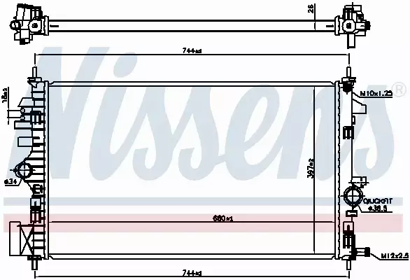 NISSENS CHŁODNICA WODY 606047 