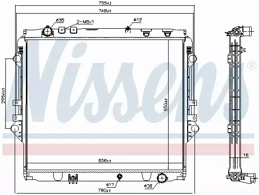 NISSENS CHŁODNICA SILNIKA 606069 