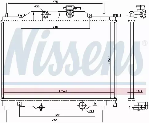 NISSENS CHŁODNICA WODY 606110 