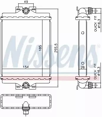 NISSENS CHŁODNICA SILNIKA 606296 