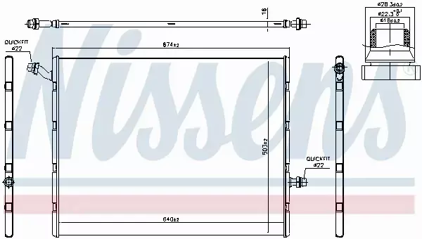 NISSENS CHŁODNICA WODY 606497 