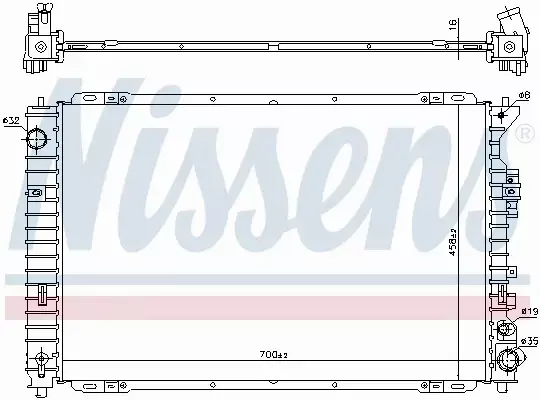 NISSENS CHŁODNICA WODY 606556 