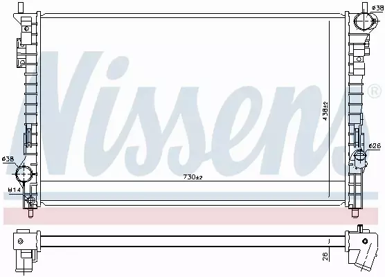 NISSENS CHŁODNICA WODY 606559 