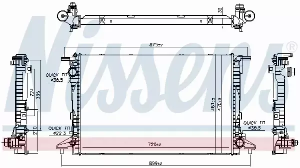 NISSENS CHŁODNICA SILNIKA 606578 