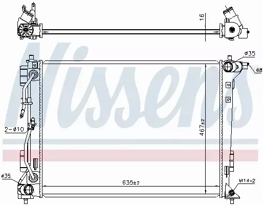 NISSENS CHŁODNICA WODY 606604 