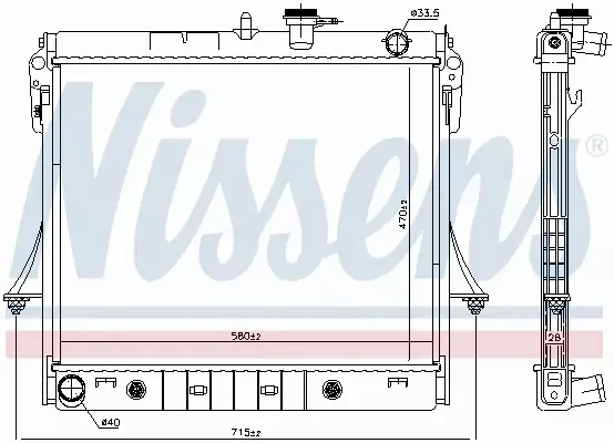 NISSENS CHŁODNICA WODY 606649 