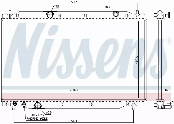 NISSENS CHŁODNICA WODY 606699 