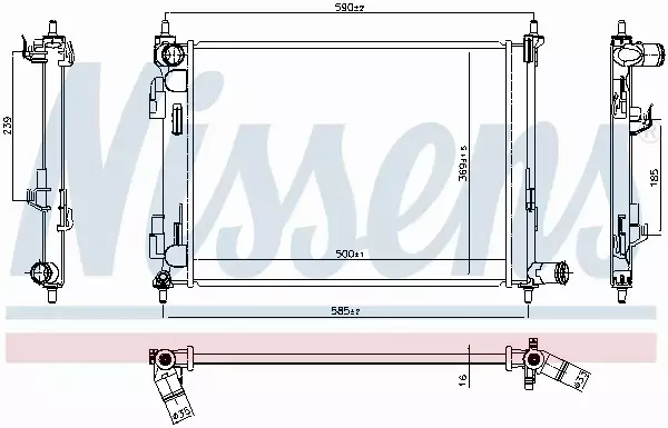 NISSENS CHŁODNICA SILNIKA 606733 