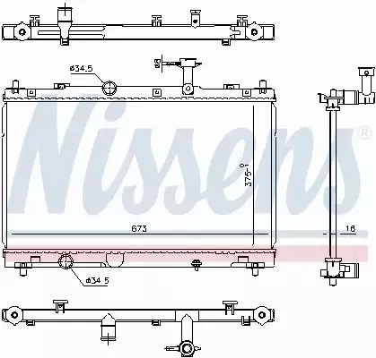 NISSENS CHŁODNICA SILNIKA 606736 