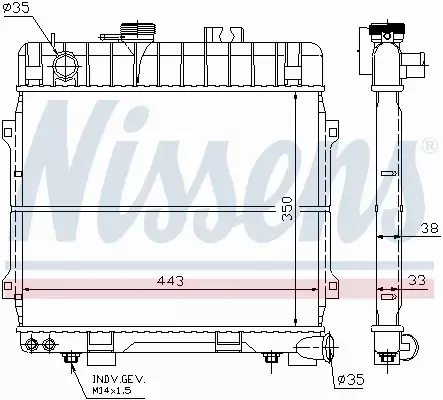 NISSENS CHŁODNICA WODY 60683 