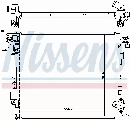 NISSENS CHŁODNICA WODY 606952 