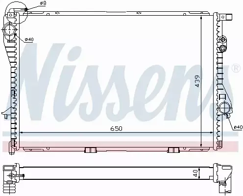 NISSENS CHŁODNICA WODY 60752A 