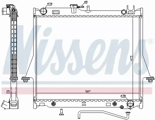 NISSENS CHŁODNICA WODY 60854 