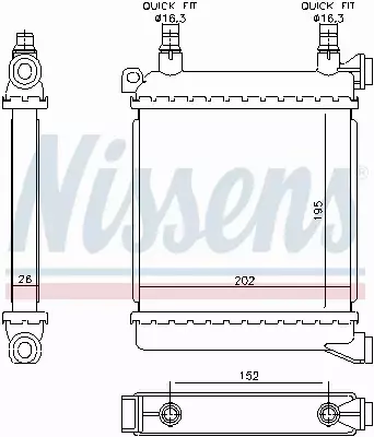 NISSENS CHŁODNICA WODY 60862 