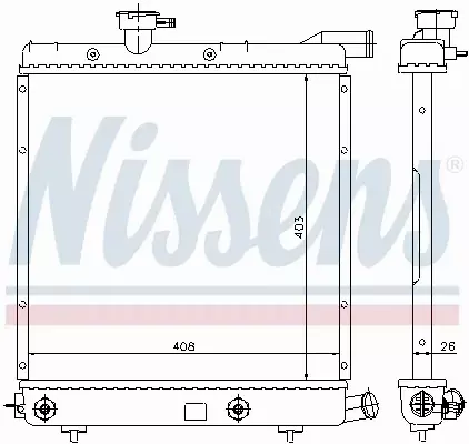 NISSENS CHŁODNICA WODY 60979 