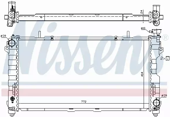 NISSENS CHŁODNICA WODY CHRYSLER VOYAGER IV 