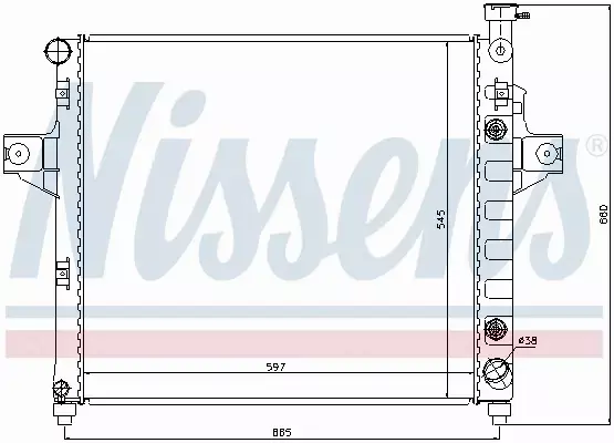 NISSENS CHŁODNICA WODY 61010 