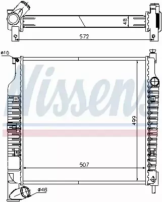 NISSENS CHŁODNICA WODY 61021A 