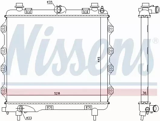 NISSENS CHŁODNICA WODY 61024 