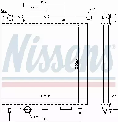 NISSENS CHŁODNICA WODY 61277 