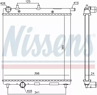 NISSENS CHŁODNICA WODY 61278 