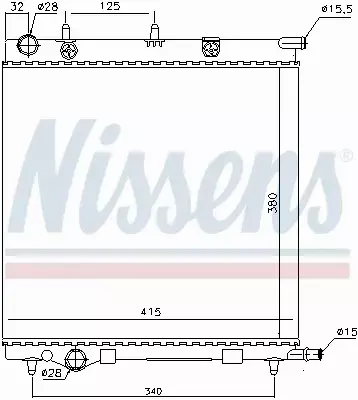 NISSENS CHŁODNICA WODY 61284 