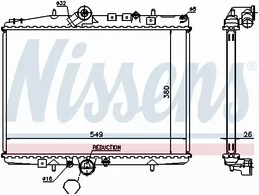 NISSENS CHŁODNICA WODY 61295A 