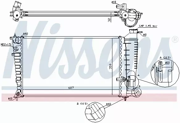 NISSENS CHŁODNICA WODY 61329A 