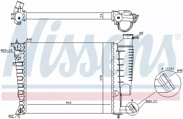 NISSENS CHŁODNICA WODY 61335A 