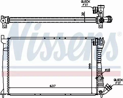 NISSENS CHŁODNICA WODY 61349A 