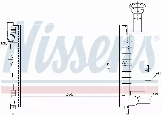 NISSENS CHŁODNICA WODY 61354 