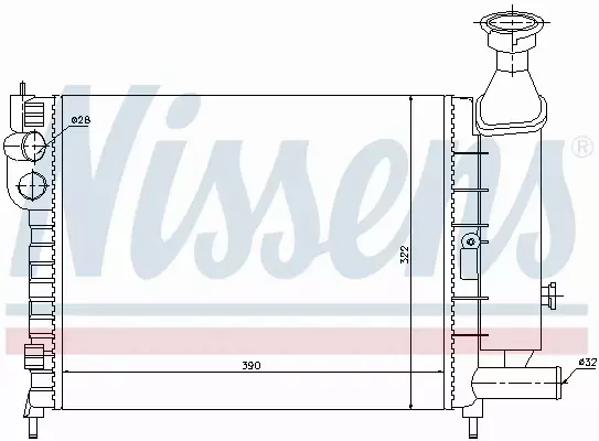 NISSENS CHŁODNICA WODY 61372 