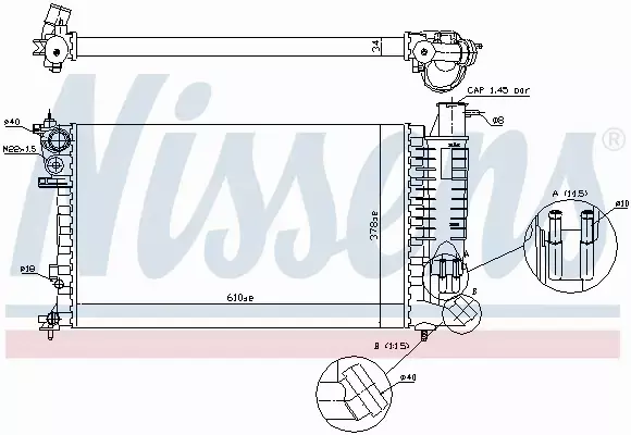 NISSENS CHŁODNICA SILNIKA 61381A 