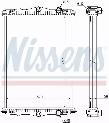 NISSENS CHŁODNICA WODY 614440 