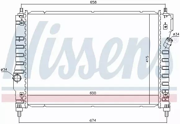 NISSENS CHŁODNICA WODY 61628 