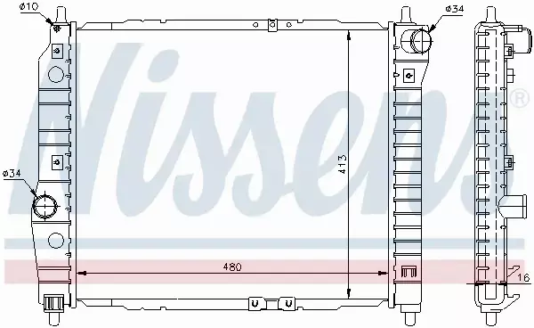 NISSENS CHŁODNICA WODY CHEVROLET AVEO T200 T250 