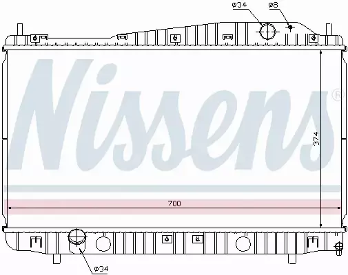 NISSENS CHŁODNICA WODY 61638 