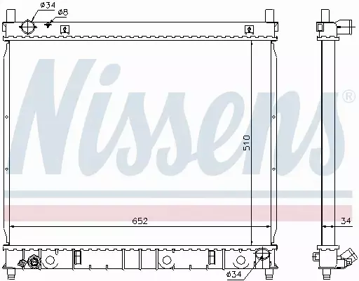 NISSENS CHŁODNICA WODY 61642 