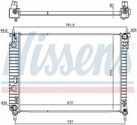 NISSENS CHŁODNICA SILNIKA 616905 