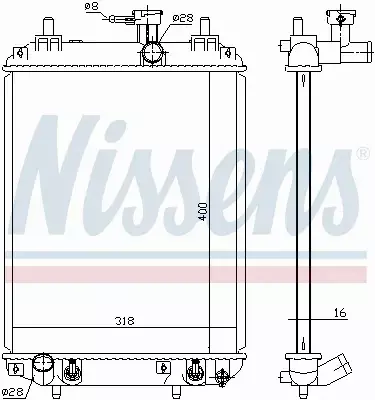 NISSENS CHŁODNICA WODY 617548 