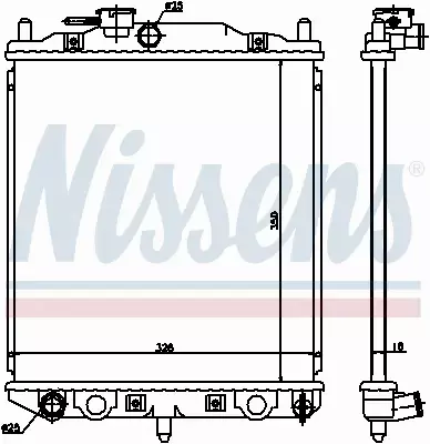 NISSENS CHŁODNICA WODY 61762 