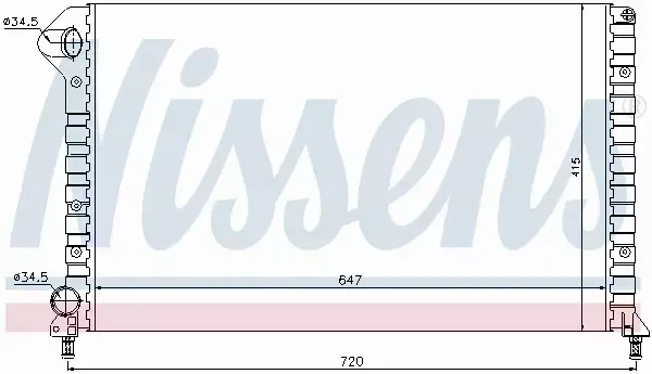 NISSENS CHŁODNICA WODY 61767 