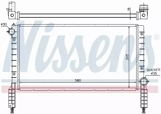 NISSENS CHŁODNICA WODY 61768 