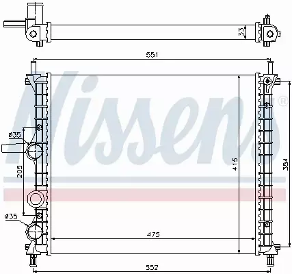 NISSENS CHŁODNICA WODY 617848 