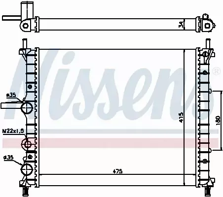 NISSENS CHŁODNICA WODY 61786 