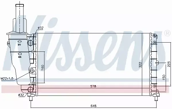 NISSENS CHŁODNICA WODY 61799 