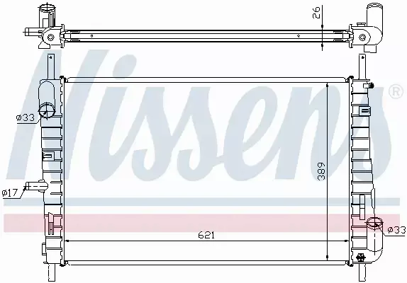 NISSENS CHŁODNICA WODY 62025A 