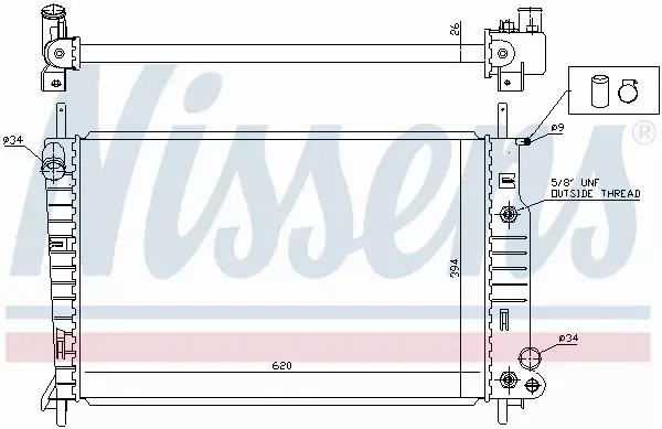 NISSENS CHŁODNICA SILNIKA 62050 