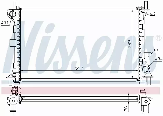 NISSENS CHŁODNICA WODY 62073A 