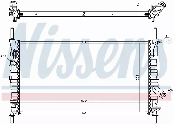 NISSENS CHŁODNICA WODY 62128 